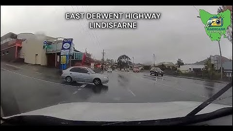 GOING TOO FAST !! East Derwent Highway, Lindisfarne. DRIVE TO THE CONDITIONS!!!