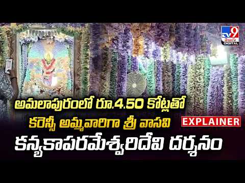 Explainer : అమలాపురంలో రూ.4.50 కోట్లతో కరెన్సీ అమ్మవారిగా శ్రీ వాసవి కన్యకాపరమేశ్వరిదేవి దర్శనం