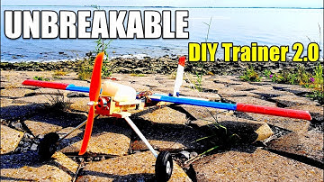 UNBREAKABLE DIY Rc TRAINER 2.0 Maiden Flight ENDS With a HARD CRASH