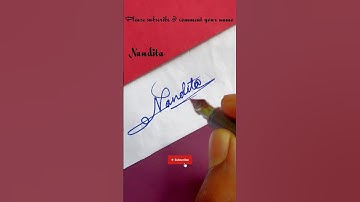 Nandita name signature, N letter design, how to sign Nandita name, #namesignature #signaturestyle