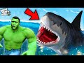 GIANT SHARK Attacked SHINCHAN at BEACH in GTA 5 | GTA 5 MEGALODON