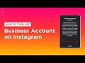 How to Turn Off Your Business Account on Instagram (2026 Updated Guide)