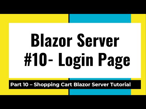 Create Login Page in Asp.Net Core Blazor Server using Webapi Entity framework Shopping Cart Part 10