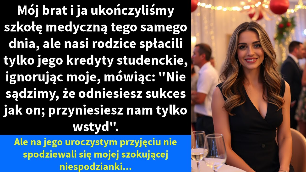 Mój brat i ja ukończyliśmy szkołę medyczną tego samego dnia, ale nasi rodzice spłacili tylko jego
