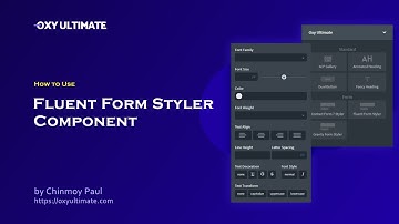 Fluent Forms Styler for Oxygen Component