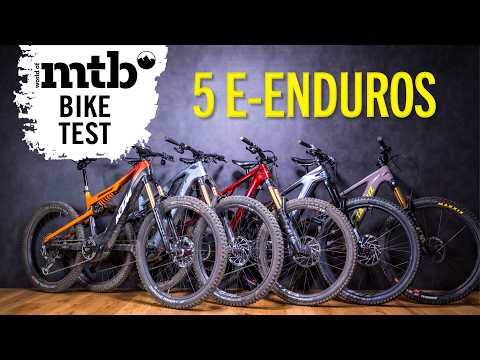 E-Enduro Review 2026: 5 E-MTBs from Santa Cruz, KTM, Giant, Rocky Mountain & Centurion