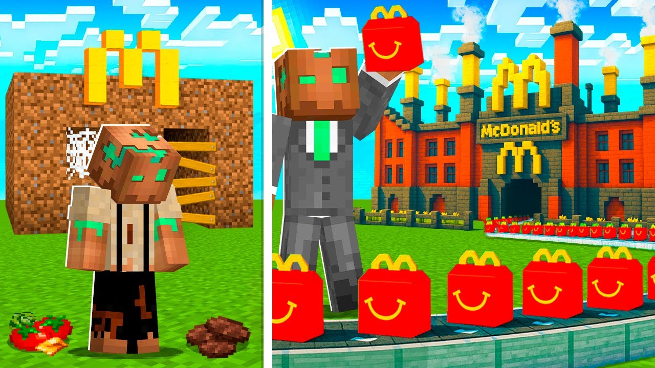 Entré en una CIVILIZACIÓN McDONALD'S para Hacerme RICO en Minecraft!