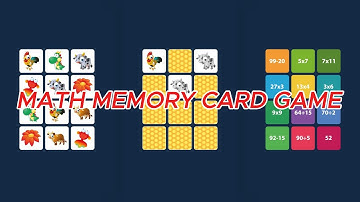 Fun Math Memory Card Game for Young Kids, Kindergarten, and Preschool Learners