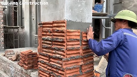 Construction Techniques For Decorating Beautiful Porch Columns With Sand And Cement