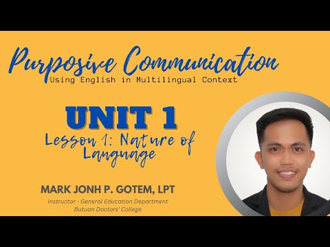 UNIT 1: LANGUAGE