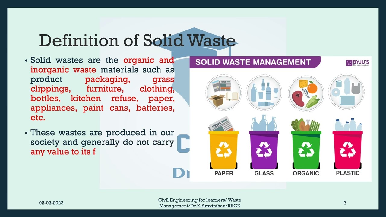 Solid Waste Management1 1 Classification According To Sources Waste Solid Waste Management1 1 Classification According To Sources Waste