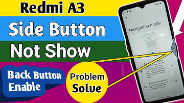 Redmi A3 side back button not show // back button setting
