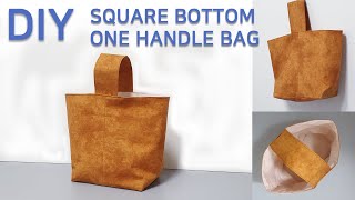 DIY Square bottom One handle bag/Canvas bag tutorial/캔버스백 만들기[JSDAILY]