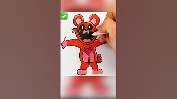 Drawing Tutorial of Bobby BearHug by Smiling Critters #bobbybearhuggy #smilingcritters #poppplaytime