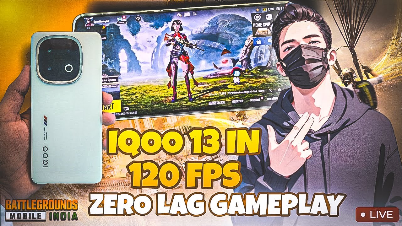 🔴IQOO 13 INDIA FASTEST PHONE LIVE PERFORMANCE TEST BGMI 120 + 90 FPS😲 ...