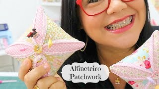 Alfineteiro em Patchwork Janela da Catedral – Tutorial