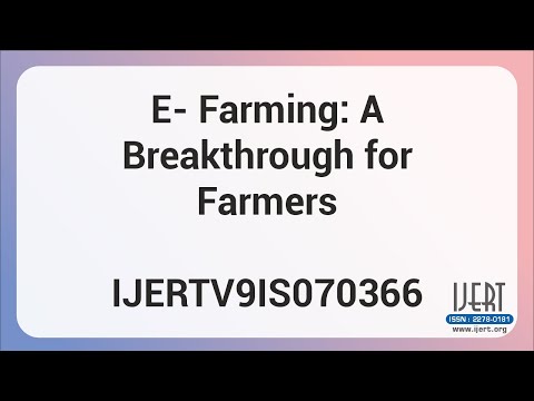 E- Farming: A Breakthrough for Farmers