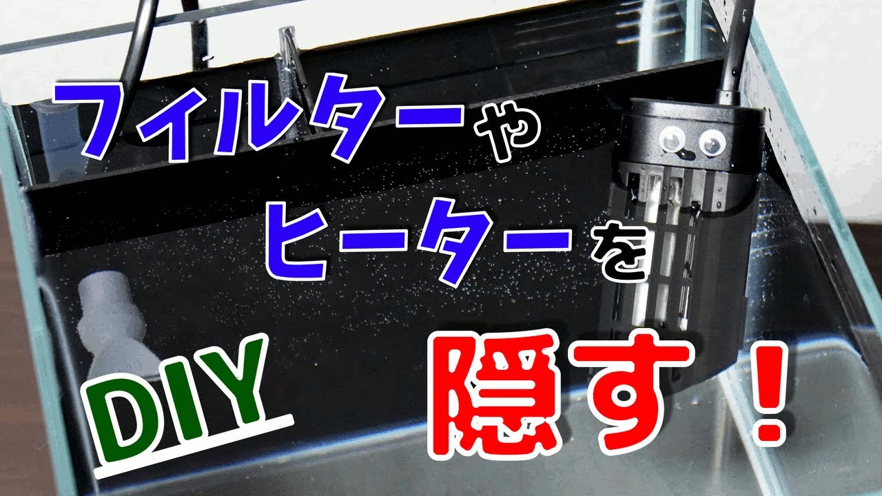 小型水槽 Diy アクアリウムのフィルターとヒーターを隠してみた 背面ろ過 Youtube