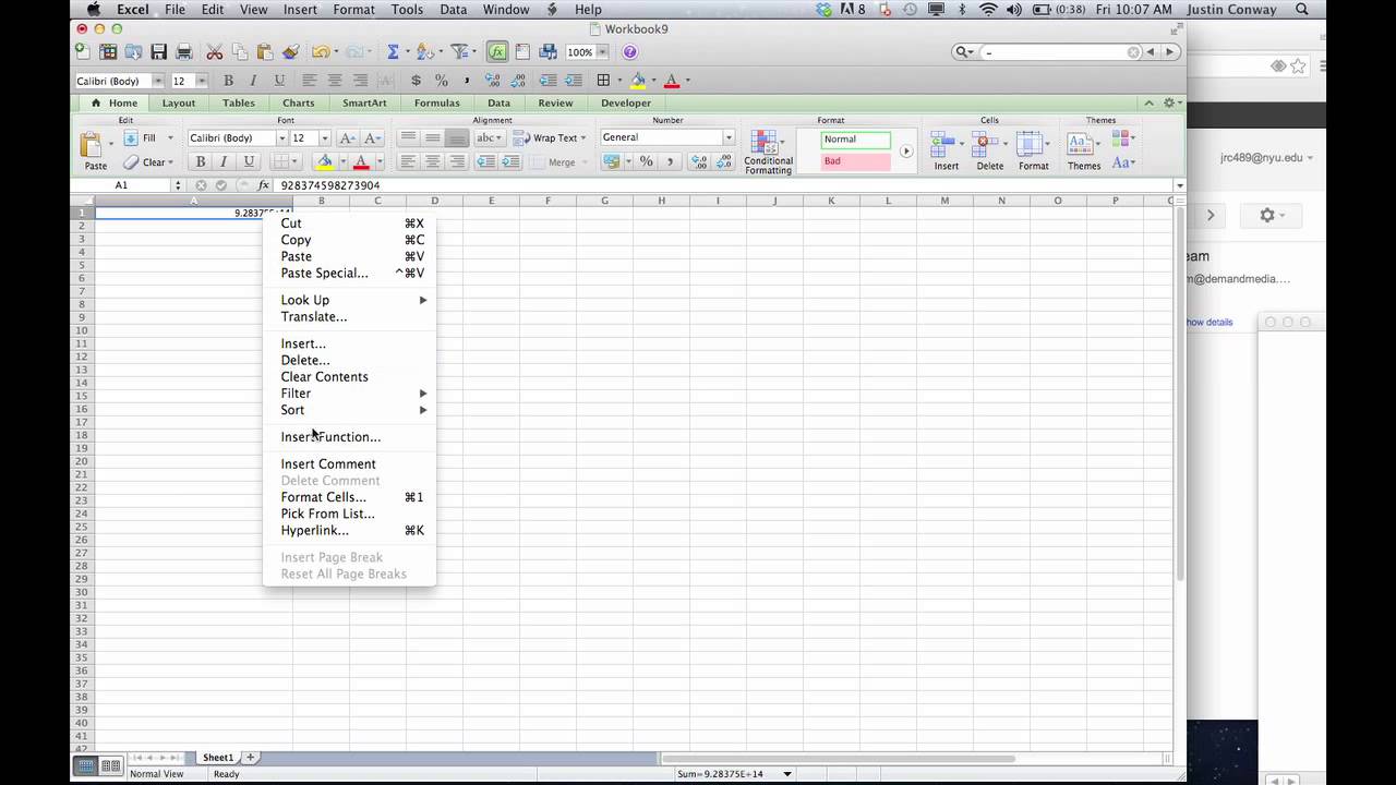 How to Display Numbers With Exponents in Excel : Microsoft Excel Tips