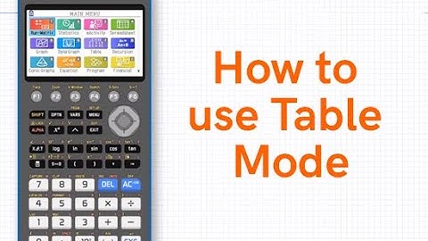 See How to Create a Table of Values for a Function using Casio
