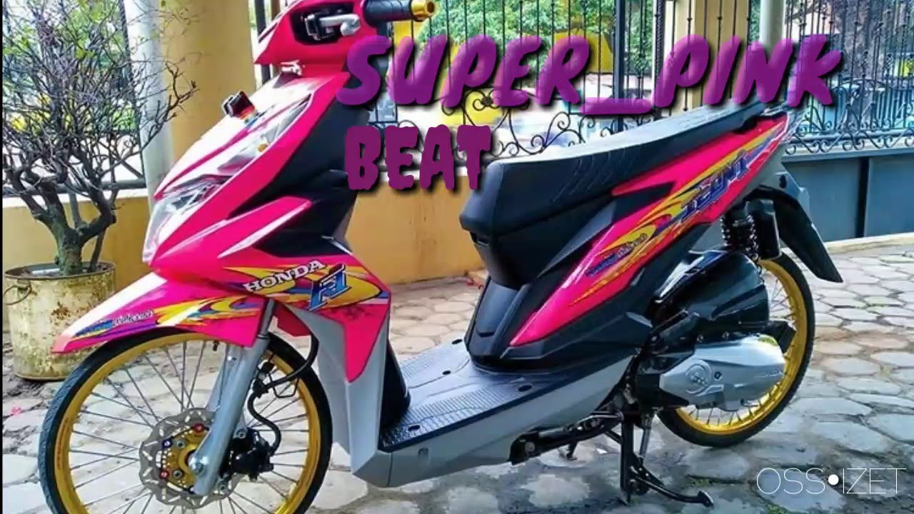 Modifikasi Motor Honda Beat Thailook Super Pink 2019 YouTube