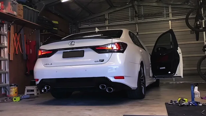 lexus GSF apexi mid pipe on stock exhaust