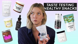 Taste Testing + Reviewing Healthy Snacks | Karlie Kloss