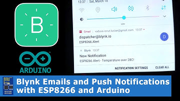 Blynk Email and Push Notifications - ESP8266 Arduino Example