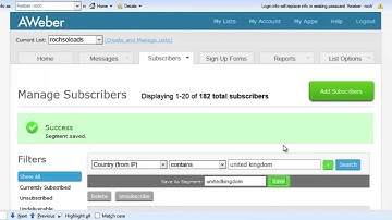 How to segment your Aweber email list into premium countries