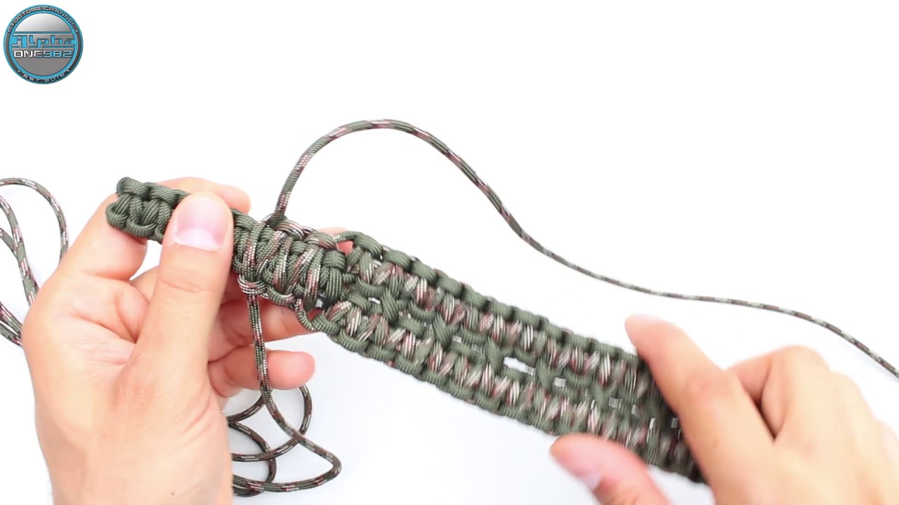 How to make Paracord Belt Rattle Snake Ending DIY Paracord Tutorial Army  and Hunter belt PART II 