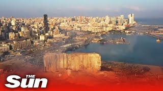 The lebanese capital of beirut wakes day after most powerful explosion
to hit city in years shook ground, shattering windows and causing
apar...