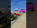 Small To Giant Cars vs Three Mega Large Speed Bumps #56