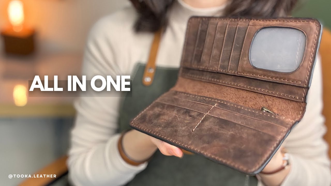Leather Wallet Making for Beginners | Step-by-Step Tutorial[Hyper ASMR ...