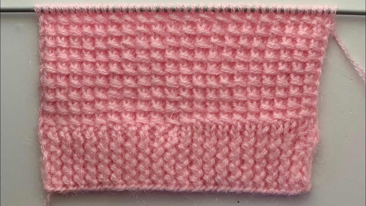 Two Rows Repeat Knitting Pattern/Very Easy Knitting Design - YouTube