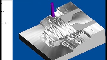 08- Trayectoria de desbaste de restos con Autodesk Powermill CAD CAM