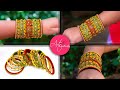 Make an awesome new bangle from old glass bangles | OLD BANGLE REUSE | New look | Silk thread bangle