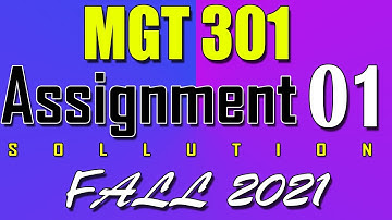 MGT301 Assignment 1 Solution Fall 2021 | MGT301Assignment 1 Solution 2021