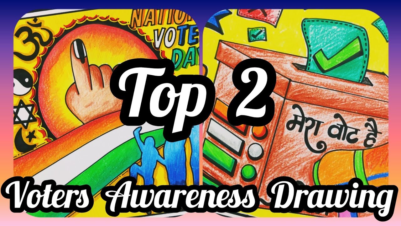 National Voter's day posters-Voter Awareness Painting Videos - K4 Craft