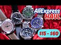 Aliexpress haul ultra budget watches 15  60 automatic nh35 chronograph divers  may part2