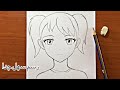 رسم انمي سهل / تعلم رسم فتاة انمي بطريقة سهلة و بسيطة " للمبتدئين "