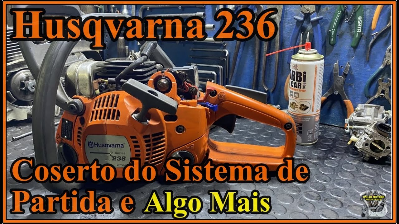 Husqvarna 236 Conserto do Arranque e Algo Mais. Não Perca Dica no Final do Vídeo…