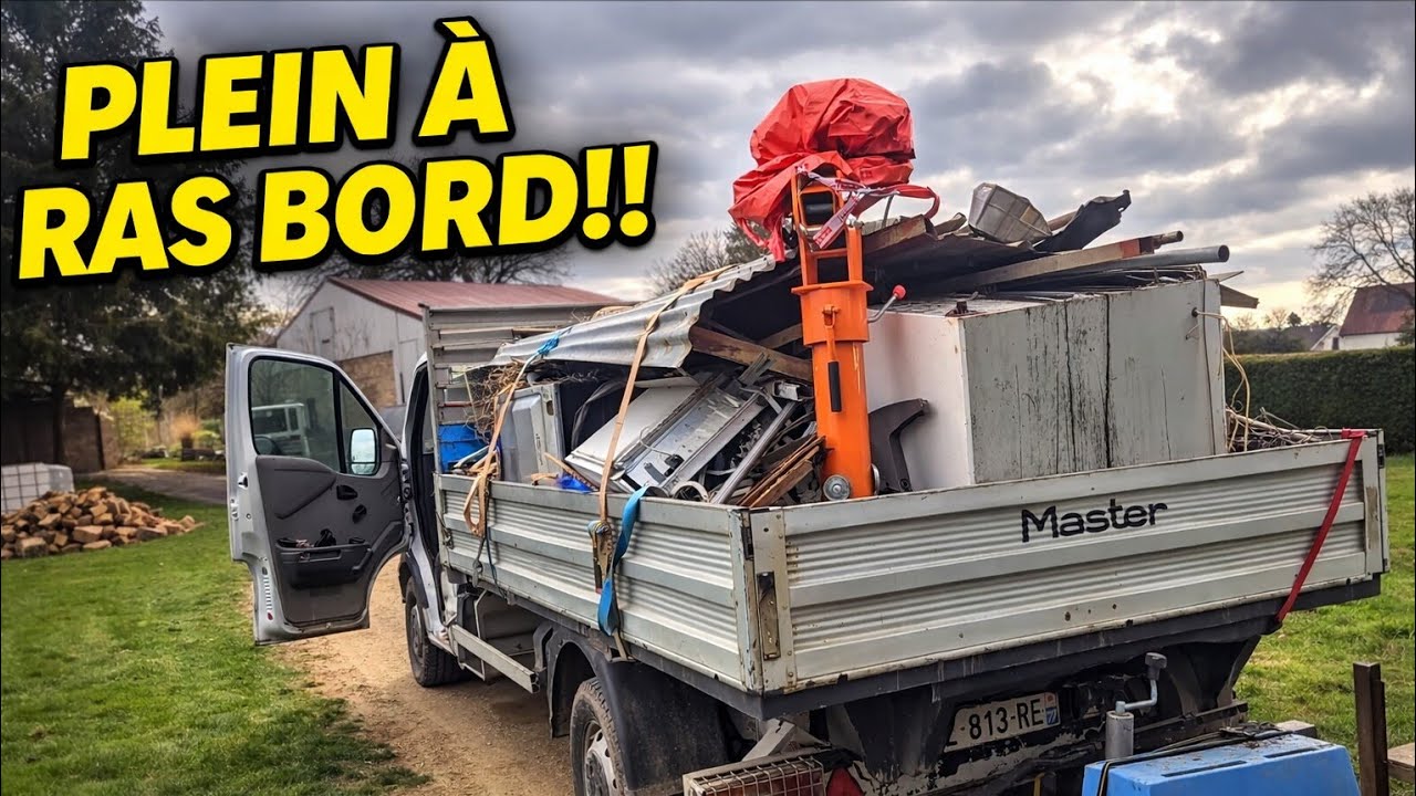 Une bonne journée ferraille !!! Le master plein a ras bord !!! 