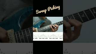 Sweep picking exercise #sweeppicking #guitar #guitartabs #practice