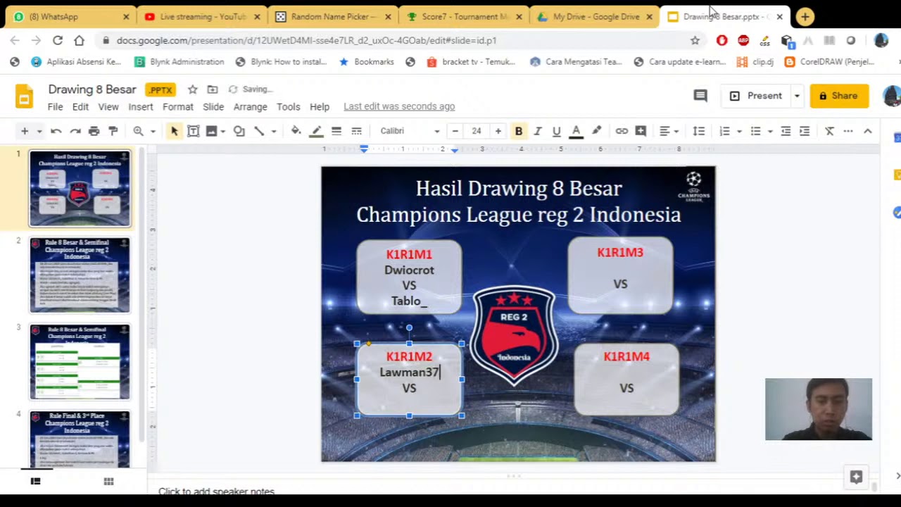 Hasil Drawing 8 Besar - YouTube