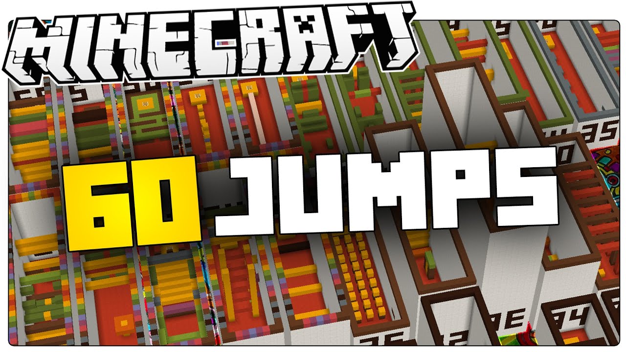 Minecraft | 60 JUMPS | 60 Small Parkour Levels With Magic Block Effects ...