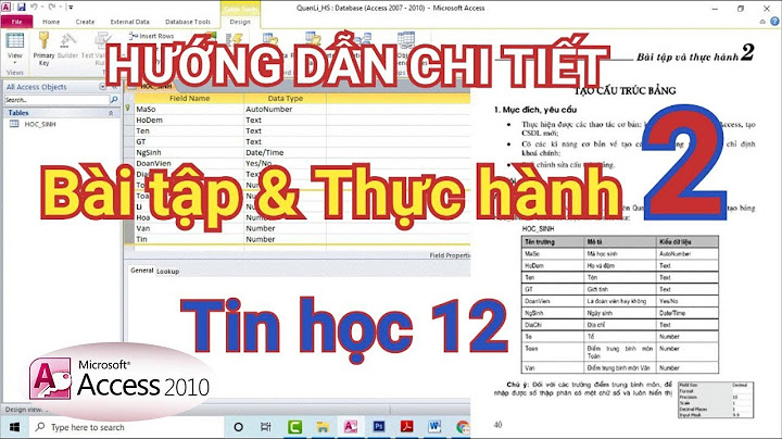 Hướng dẫn cách sử dụng access 2010 năm 2024