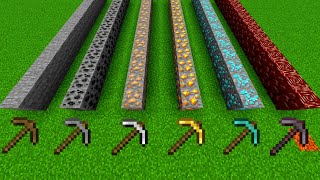 Minecraft Which pickaxe is faster for ore ? How many durability left?