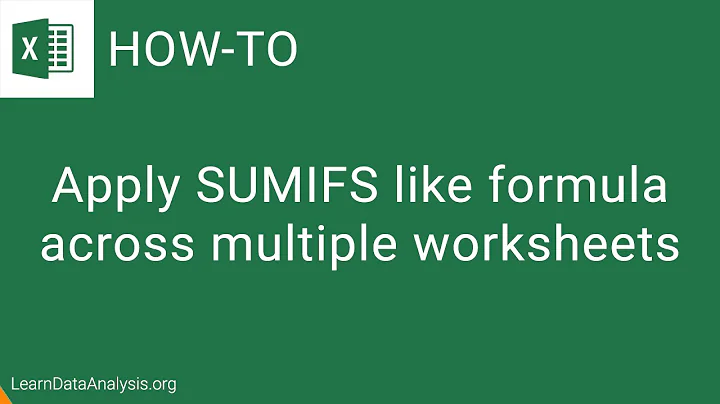 Excel Tutorial | How to use SUMIF formula across multiple worksheets