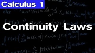[Calculus] Continuity Laws