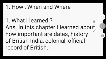 learners diary of class 8 history chapter 1 how , when and where